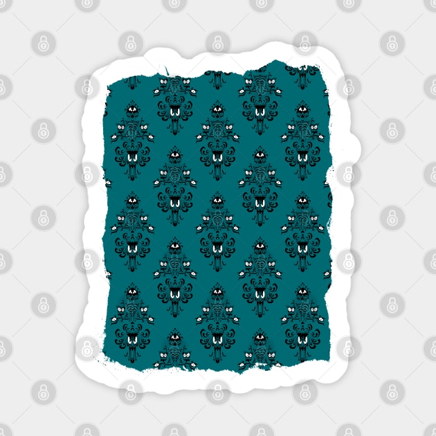 Haunted Mansion Wallpaper Dark Green #Bold Sticker by FandomTrading